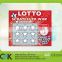 top grade customized lottery scratch cards from China golden manufacturer