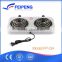 GS,CE,RoHS,EMC,CB Certification and Metal Housing coil tube electric burner with 2 burner cooktop