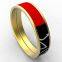 Colourful Titanium Bracelets 24k Gold Plated Enamel Bangles