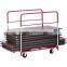 27" X 36" red vinyl coating Panel Mover with 3 uprights