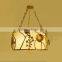 Home Luxury 24K Gold Plated Copper Wall Clock, Metal Pendulum Decoration Wall Mounted Clock