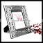 Modern Art Decor Black with Silver Antique Ornate Glass Mosaic Photo Frame Hang for Room