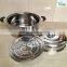 2 layers stainless steel steamer pot with bakelite handle