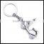 Creative key chains gift keyrings metal brush shape key ring supplier