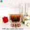 Cross Woven Design Frosted Glass Votive Holder White
