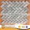 Spray grays marble mosaic herringbone floor tiles for indoor