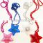 4th of July independence day blinking customized star pedant beads light up neckalce for kids gifts