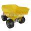 Dongguan Toy Big Plastic Dump Truck Yellow Cab and Orange Dump from ICTC Factory