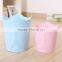 office waste paper garbage open top round plastic trash can