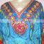 DIGITAL print crepe crystal embellished kaftan CAFTAN tunic poncho blouse
