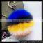 CX-R-55 Real Fox Fur Custom Keychain Fur Ball Pompom Girls Bag Charm