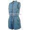 Womens Jumpsuit Elastic Band Waistband Denim Jumpsuit Women