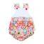 Wholesale Boutique 95% Cotton And 5% Spandex Baby Clothes New Born Baby Printed Rompers Babywear