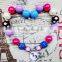 Turquoise Acrylic Bead Princess Chunky Necklace with pendant