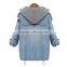 Women Two Piece Coat Hood Parka Overcoat Jacket Outwear