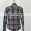 Li Dong Blue Plaid Western Button Front Long Sleeve Shirt Mens