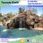 Customized swimming pool decorative slide landscape outdoor artificial waterfall fountain