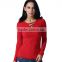 spring foreign trade the original single large size T-shirt female cotton pure color bind coat