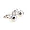 2 pcs Men Stainless Steel Round Fashion Cufflinks