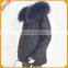 Jsfur Raccoon Fur Coat Winter Women Wear Hooded Canvas Parka