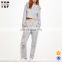New design track suit crop top with drawstring waist pants blank tracksuit wholesale