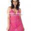 Shyle Women Pink Babydoll With Robe Nightwear-Pink