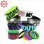 The sportman like wearing silicone wristbands gym