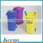 Personalized logo print garbage can shape silicone pen holder