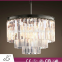 2015 NEW STLYE ODEON CLEAR GLASS CRYSTALS FRINGE 3-RING CHANDELIER