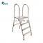 Double Side Cheap Wide Swimming Pool 304 Stainless Step Ladder For Pool