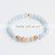 FULL-0326 High quality amazonite stone gemstone bead stretch bracelets Yoga bracelet