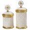 Nordic Light Luxury Moden White Blue Black Gold Storage Jar For Dining Room Decor