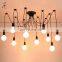 Muti Heads Pendant Light E27 Spider Edison Bulb Chandelier