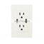 US Standard Dual USB Wall Socket,Double 3.1A Universal Plug Socket Port Power Adapter Outlets,Tamper Resistant Duplex Receptacle
