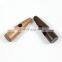 50Mm 2 Holes Brown Washable Logo Engraved Natural Coat Rope Wood Toggle Button