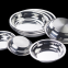 Multisize Stainless Steel Round Food Plates Kitchen Serving Plate