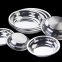 304 Stainless Steel Drop-Resistant Kitchen Tableware Round Dinner Plate Tray Container