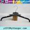 YY0525 high end black velvet t shirts hanger thin velvet plastic hanger with notched                        
                                                                                Supplier's Choice