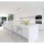 Modern Style Ready Assembled Complete White Lacquer Islands Laminate Kitchen Cabinets