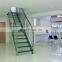 Fiberglass Straight staircase Tempered glass treads modern house staircase designs stairs