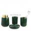 Ceramic bathroom soap dispenser set soap dish tumbler toothbrush holder 4 pcs bathroom accessories