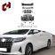 CH Amazon Hot Selling Pp Plastic Engine Hood Exhaust Tips Front Lip Tail Lamp Body Kit For Toyota Alphard 2018-2020