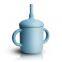 Weiqi Manufacturer BPA Free Silicone Sippy Cup Reusable No Spill Silicone Cup With Lid Straw