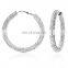 2022 6cm Big Gold Circle Shiny Rhinestone Diamond Women Hoop Earrings for Women 2021