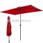 10foot x6.5foot square patio umbrella in Red