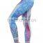 High waist gym compression yoga pants/sublimation printed yoga pants/custom colorful yoga pants