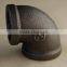 black malleable cast iron pipe fittings 90degree DIN STANDARD THREADS pipe fitting elbow