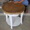 French Rustic Modern Coffee Side Table Solidwood Side White Cafe Table