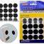 100% Nylon reusable round and square shape hook and loop tape back with gule