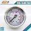 Stainless steel case liquid filled inclined tube manometer